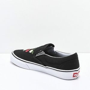 vans slip on checker floral
